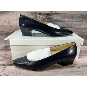 Rene Mancini Paris Women Black Block Heels Size 34